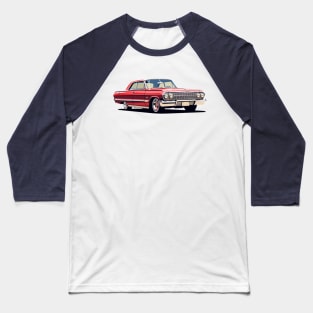 Red Chevy Impala Baseball T-Shirt